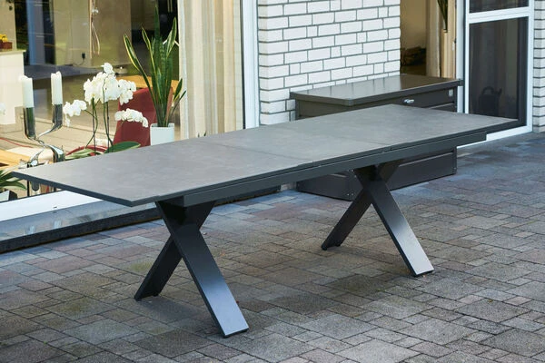 HARTMAN Sondermodell Xanadu/Da Vinci Sitzgruppe, Xerix/anthrazit, Alu/Glaskeramik, 6 Multipos, 220/280x100cm 7 HARTMAN Sondermodell Xanadu/Da Vinci Sitzgruppe, Xerix/anthrazit, Alu/Glaskeramik, 6 Multipos, 220/280x100cm – Bild 5