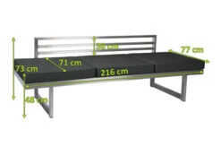 STERN New Holly Dining-Bank/Liege, Silbergrau, Edelstahl, 216x77x73 Cm, Inkl. Polster Schiefergrau 12 STERN New Holly Dining-Bank/Liege, Silbergrau, Edelstahl, 216x77x73 Cm, Inkl. Polster Schiefergrau -Gartenmoebel Verkaufs-Shop 5 21894.jpg