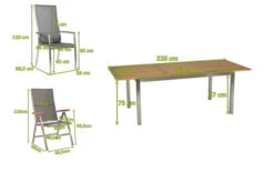 STERN Cardiff Esstischgarnitur, Silber/silbergrau, Edelstahl/Textilen/FSC-Teakholz, 162/220 X 90 Cm, 4 Stapel-, 2 Multipos, Butterfly-Auszug 14 STERN Cardiff Esstischgarnitur, Silber/silbergrau, Edelstahl/Textilen/FSC-Teakholz, 162/220 X 90 Cm, 4 Stapel-, 2 Multipos, Butterfly-Auszug -Gartenmoebel Verkaufs-Shop 5 22466.jpg