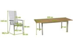 STERN Cardiff Esstischgarnitur, Silber, Edelstahl/Textilen/FSC-Teakholz/Alu, 162/220 X 90 Cm, 6 Stapelsessel, Butterfly-Auszug 13 STERN Cardiff Esstischgarnitur, Silber, Edelstahl/Textilen/FSC-Teakholz/Alu, 162/220 X 90 Cm, 6 Stapelsessel, Butterfly-Auszug -Gartenmoebel Verkaufs-Shop 5 22469.jpg
