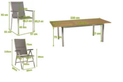 STERN Cardiff Esstischgarnitur, Silber/silbergrau, Edelstahl/Textilen/FSC-Teak/Alu, 162/220 X 90 Cm, Butterfly-Auszug, 4 Stapel-, 2 Multipo 17 STERN Cardiff Esstischgarnitur, Silber/silbergrau, Edelstahl/Textilen/FSC-Teak/Alu, 162/220 X 90 Cm, Butterfly-Auszug, 4 Stapel-, 2 Multipo -Gartenmoebel Verkaufs-Shop 5 22477.jpg