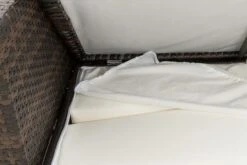 OUTFLEXX 2-Sitzer Ecksofa, Braun Marmoriert, Polyrattan, 145 X 85 X 70 Cm, Wasserfeste Kissenbox, Armlehne Li. -Gartenmoebel Verkaufs-Shop 6 15734 3 BOX.jpg