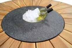 OUTFLEXX Sitzgruppe, Silber, Edelstahl/FSC-Teak, Ø 170 Cm, 6 Freischwinger, Inkl. Drehbarer Granitplatte + Eiskühler -Gartenmoebel Verkaufs-Shop 6 16571.jpg