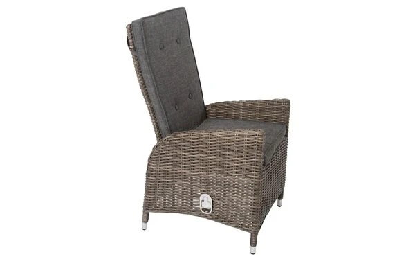 OUTFLEXX Esstischgarnitur, Polyrattan/Teakholz, Tisch 200 X 100 Cm, 6 Hochlehner- Diningsessel, Inkl. Polster 8 OUTFLEXX Esstischgarnitur, Polyrattan/Teakholz, Tisch 200 X 100 Cm, 6 Hochlehner- Diningsessel, Inkl. Polster – Bild 6