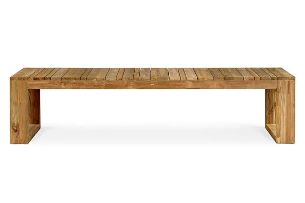 OUTFLEXX Anok Bank, Natur, Recycled FSC®-Teak, 200x40x45cm 8 OUTFLEXX Anok Bank, Natur, Recycled FSC®-Teak, 200x40x45cm – Bild 6