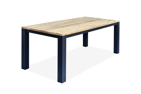 OUTFLEXX Oxford Esstischgarnitur, Dark Grey/natur, Alu/recycled FSC-Teak, Esstisch 220x100cm, 2x Bank 190x40cm 8 OUTFLEXX Oxford Esstischgarnitur, Dark Grey/natur, Alu/recycled FSC-Teak, Esstisch 220x100cm, 2x Bank 190x40cm – Bild 6