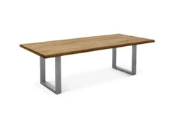 OUTFLEXX Esstischgarnitur, Silber/natur, Edelstahl & Recycled FSC-Teak, Esstisch 200x100cm, 2xBank 200x40cm, Baumkante 15 OUTFLEXX Esstischgarnitur, Silber/natur, Edelstahl & Recycled FSC-Teak, Esstisch 200x100cm, 2xBank 200x40cm, Baumkante -Gartenmoebel Verkaufs-Shop 6 20618.jpg