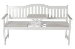 VILLANA Gartenbank, Weiß, Akazienholz, 152 X 59 X 86 Cm, 2-3 Personen, Klapptisch-Funktion 14 VILLANA Gartenbank, Weiß, Akazienholz, 152 X 59 X 86 Cm, 2-3 Personen, Klapptisch-Funktion -Gartenmoebel Verkaufs-Shop 7 13851.jpg