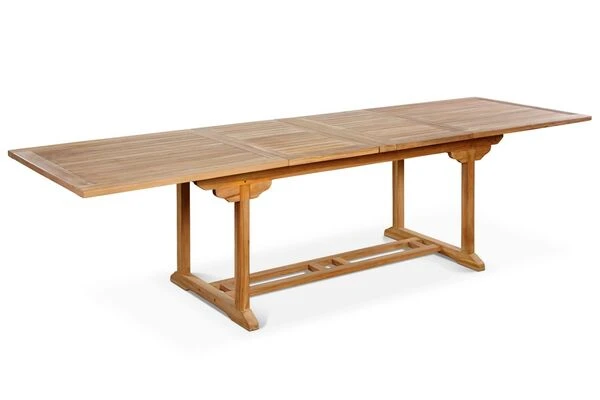 OUTFLEXX Esstischgarnitur, Teakholz, Ausziehtisch 195/295 X 90 Cm, 8 Armlehnensessel, Inkl. Polster 9 OUTFLEXX Esstischgarnitur, Teakholz, Ausziehtisch 195/295 X 90 Cm, 8 Armlehnensessel, Inkl. Polster – Bild 7