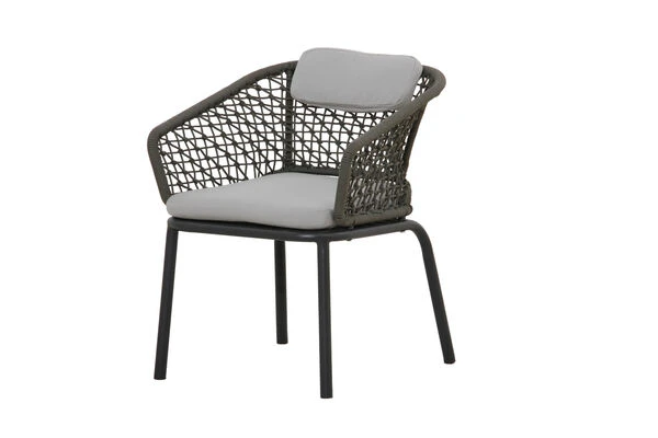 OUTFLEXX Oscar Esstischgarnitur, Anthrazit, Alu/FSC-Teak/Rope, Tisch 214x100 Cm, 8 Stühle , Tischplatte AusTeak 8 OUTFLEXX Oscar Esstischgarnitur, Anthrazit, Alu/FSC-Teak/Rope, Tisch 214x100 Cm, 8 Stühle , Tischplatte AusTeak – Bild 6