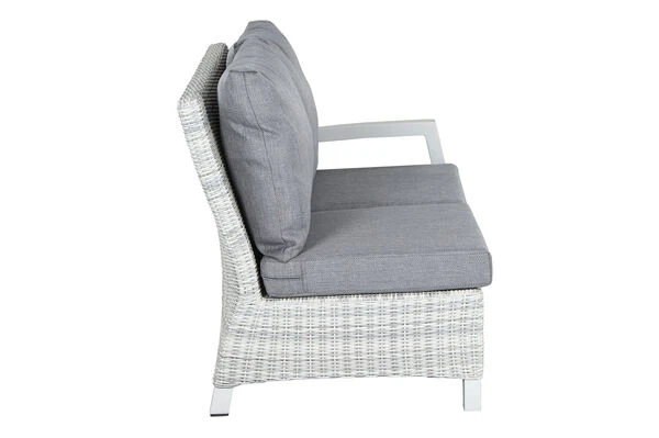 SIENA GARDEN Corido 2-Sitzer Sofa, Ice Grey, Alu / Gardino®-Geflecht, 136x83x88 Cm, Armlehne Links 9 SIENA GARDEN Corido 2-Sitzer Sofa, Ice Grey, Alu / Gardino®-Geflecht, 136x83x88 Cm, Armlehne Links – Bild 7