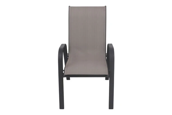 VILLANA Sitzgruppe, Anthrazit/grau, Alu/Textil, Tisch 160/220 Cm, 6 Stapelstühle, 2 Hochlehner 10 VILLANA Sitzgruppe, Anthrazit/grau, Alu/Textil, Tisch 160/220 Cm, 6 Stapelstühle, 2 Hochlehner – Bild 8