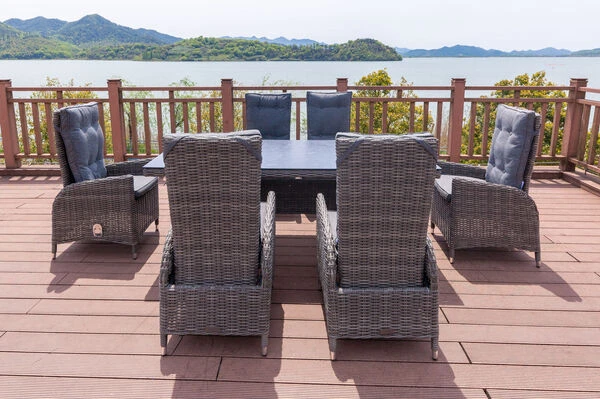 OUTFLEXX Dining Set, Grau, Polyrattan, Tisch 200 X 95 Cm, 6 Sessel, Verstellbar 10 OUTFLEXX Dining Set, Grau, Polyrattan, Tisch 200 X 95 Cm, 6 Sessel, Verstellbar – Bild 8