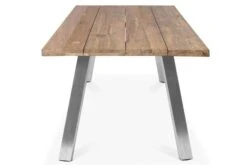 OUTFLEXX Esstischgarnitur, Edelstahl/recyceltes FSC-Teak, Tisch 160x90 Cm, 6 Hochlehner- Diningsessel, A-Gestell 26 OUTFLEXX Esstischgarnitur, Edelstahl/recyceltes FSC-Teak, Tisch 160x90 Cm, 6 Hochlehner- Diningsessel, A-Gestell -Gartenmoebel Verkaufs-Shop 8 19375.jpg