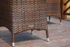 OUTFLEXX Dining Set, Braun Marmoriert, Polyrattan, Tisch 180x100cm, Spraystone, 6mm, 6 Sessel -Gartenmoebel Verkaufs-Shop 8 21232.jpg