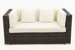 OUTFLEXX 2-Sitzer Sofa, Braun Marmoriert, Polyrattan, 152 X 85 X 70 Cm, Wasserfeste Kissenbox 21 OUTFLEXX 2-Sitzer Sofa, Braun Marmoriert, Polyrattan, 152 X 85 X 70 Cm, Wasserfeste Kissenbox -Gartenmoebel Verkaufs-Shop 9 15734 2 BOX.jpg