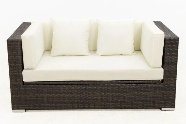 OUTFLEXX 2-Sitzer Sofa, Braun Marmoriert, Polyrattan, 152 X 85 X 70 Cm, Wasserfeste Kissenbox 11 OUTFLEXX 2-Sitzer Sofa, Braun Marmoriert, Polyrattan, 152 X 85 X 70 Cm, Wasserfeste Kissenbox – Bild 9