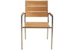 OUTFLEXX Esstischgarnitur, Edelstahl / FSC-Teakholz, Tisch 150 X 80 Cm, 6 Stapelsessel 20 OUTFLEXX Esstischgarnitur, Edelstahl / FSC-Teakholz, Tisch 150 X 80 Cm, 6 Stapelsessel -Gartenmoebel Verkaufs-Shop 9 17266.jpg