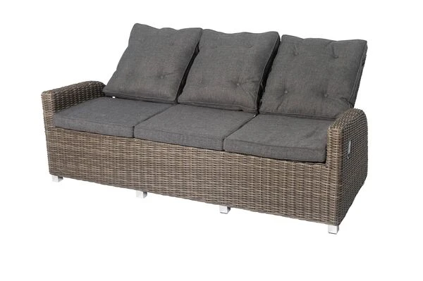 OUTFLEXX Dining 3-Sitzer Sofa, Grau, Polyrattan, 210 X 83 X 110 Cm, Mehrfach Verstellbar 11 OUTFLEXX Dining 3-Sitzer Sofa, Grau, Polyrattan, 210 X 83 X 110 Cm, Mehrfach Verstellbar – Bild 9