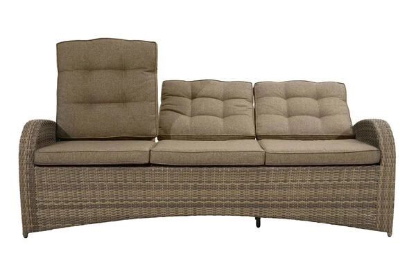 Ploß Rabida Comfort Dining / Lounge 3-Sitzer Sofa, Champagner-meliert, Polyrattan, 210x85x112 Cm, Verstellbar 11 Ploß Rabida Comfort Dining / Lounge 3-Sitzer Sofa, Champagner-meliert, Polyrattan, 210x85x112 Cm, Verstellbar – Bild 9